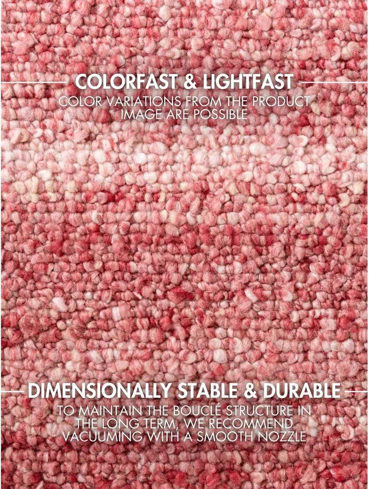 Тъмнорозов ръчно изработен килим от букле 200x290 cm Notting Hill Portobello – Ted Baker