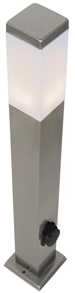 Външни лампи стомана 80 см с гнездо IP44 - Malios