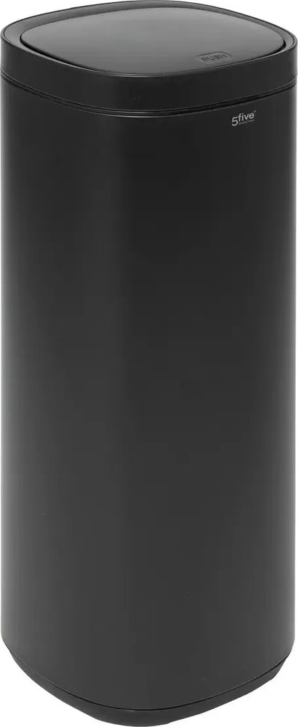 Кош 5five, Кръгъл, Инокс, Пуш бутон, 50 L - Черен
