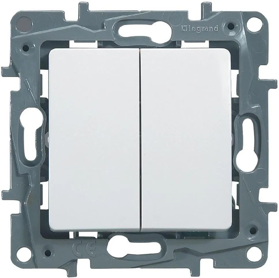 Legrand Сериен девиаторен ключ цвят Бял Niloe  - 764502