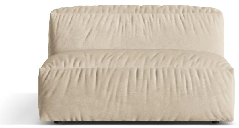 Бежов кадифен модул за диван (среден модул) Martina – Micadoni
