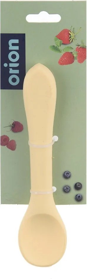 Жълта детска лъжичка от силикон – Orion