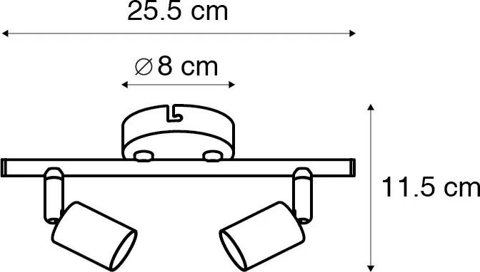 Модерен прожектор бял наклоняем 2-светлина - Jeany