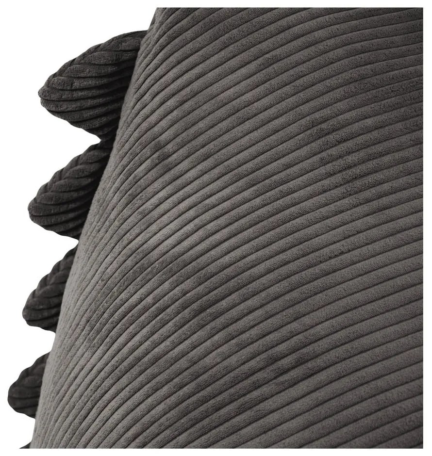 Светлосив детски пуф от рипсено кадифе Snug 80 Dragon – SLOWDOWN