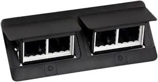 Legrand Подова/Мебелна кутия 2х4 мод. с вкл. монтажен кит цвят ЧЕРЕН МАТ (Matt black) Pop-Up кутия  - 654005