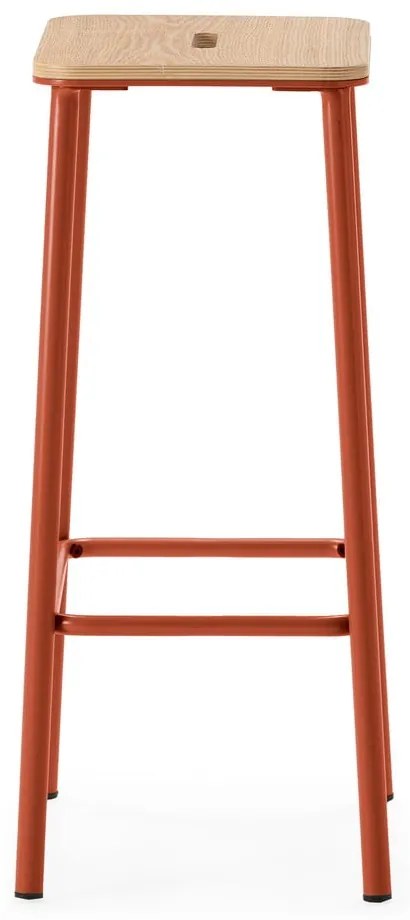 Бар столове в комплект 2 бр. в тухлен цвят (височина на седалката 65 cm) Abba – Marckeric