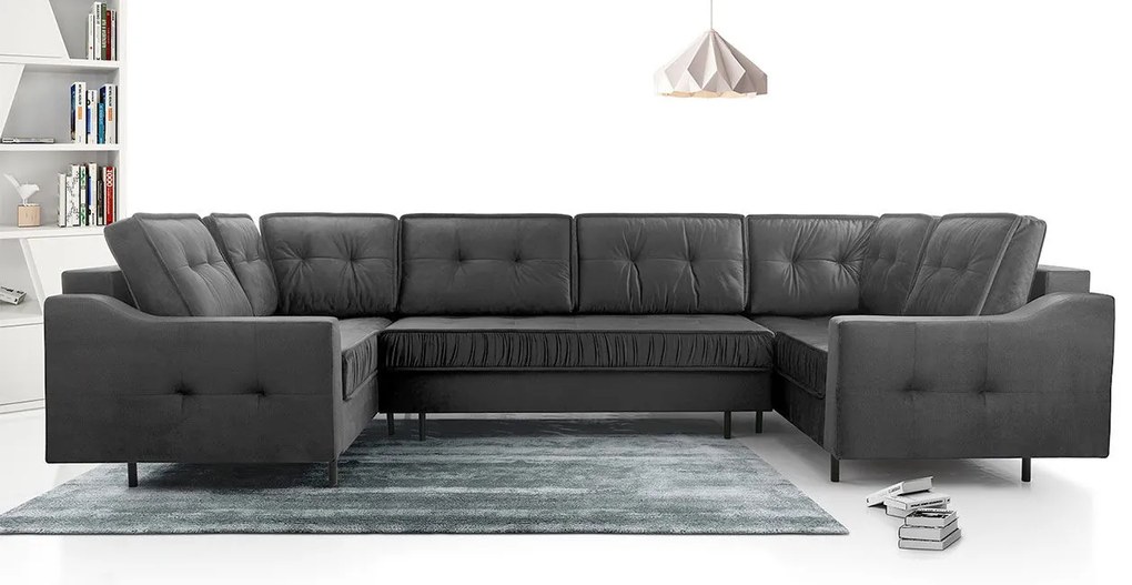 Ъглов диван Akita U-Gkri Skouro