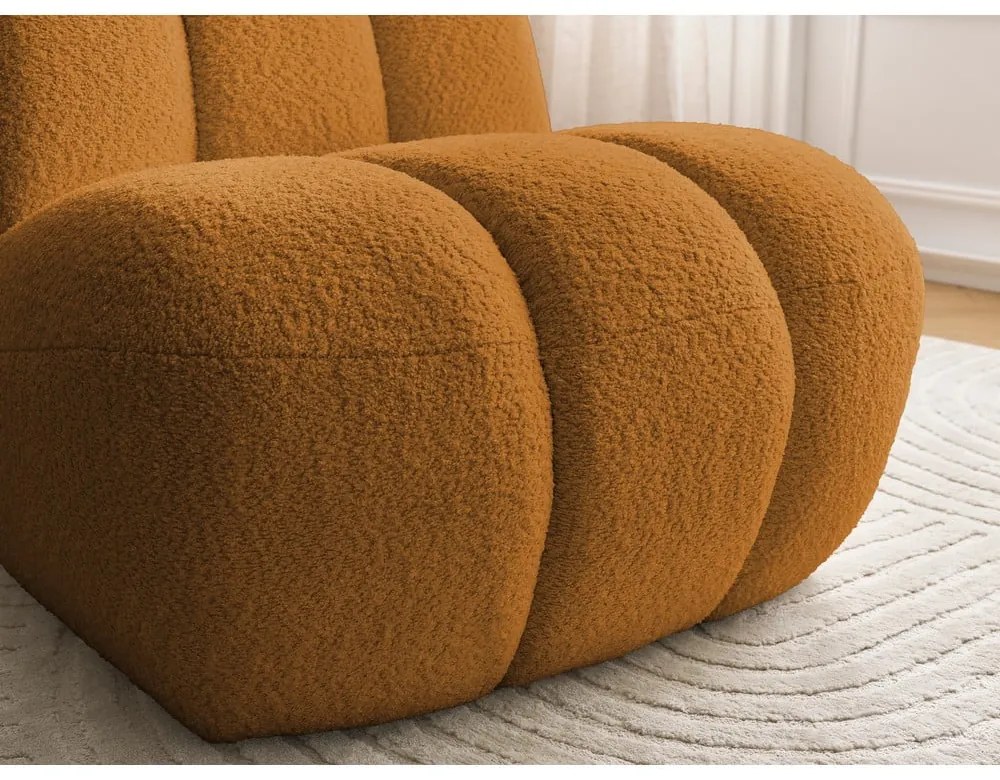 Кресло от прежда с примки от букле в цвят горчица Janissaire – Bobochic Paris