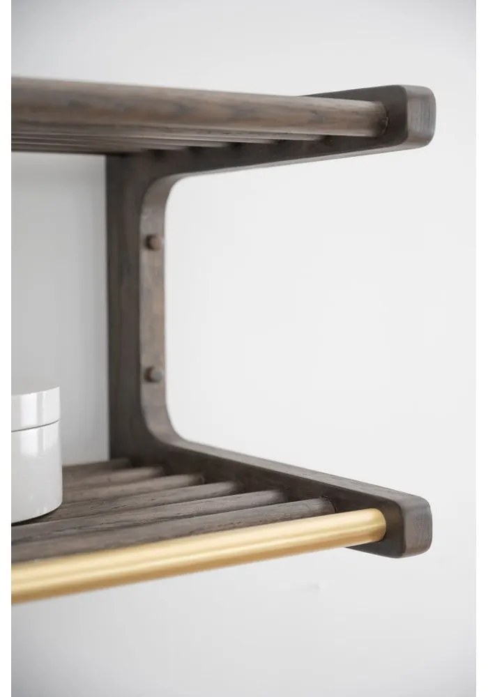 Тъмнокафява дъбова закачалка за стена Inverness - Rowico