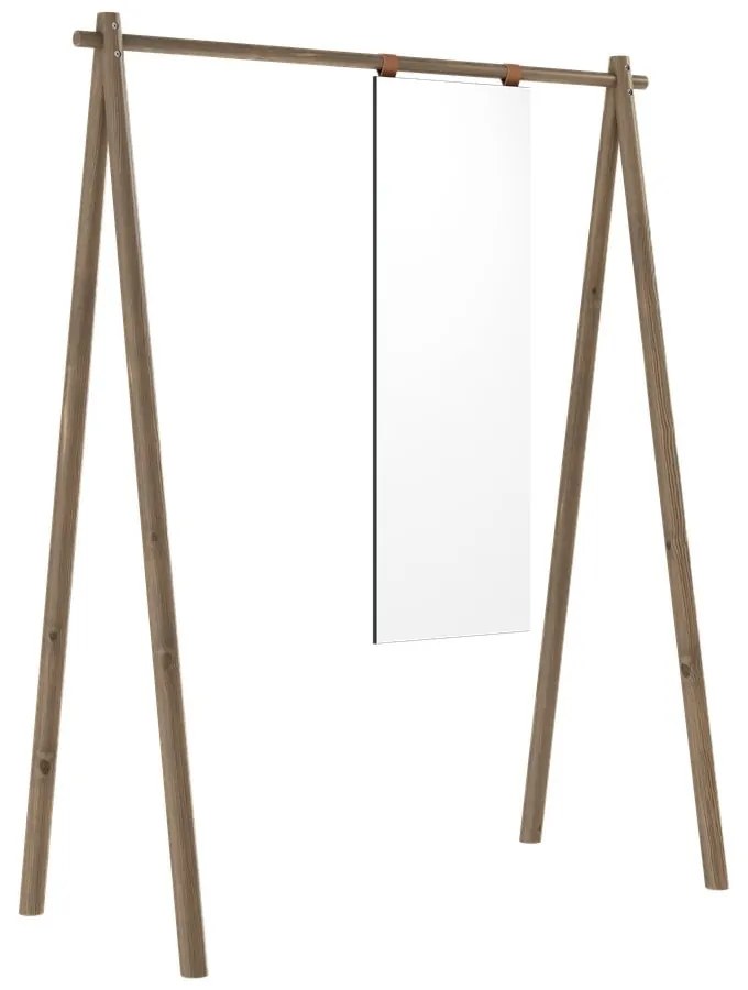 Кафяв дървен шкаф за дрехи от бор Hongi - Karup Design