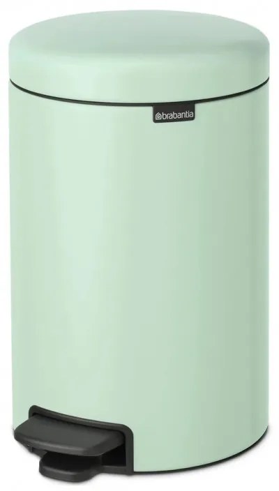 Кош за боклук с педал Brabantia NewIcon 1008843, 12 л, Плавно затваряне, Противоплъзгаща основа, Светлозелен