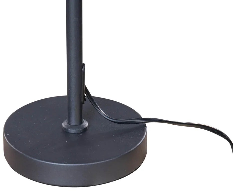 Лампа за маса черна с кадифена абажура с дизайн на крокодил 35см - Parte