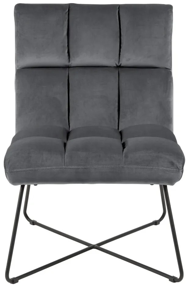 Сиво кадифено кресло Alba – Actona