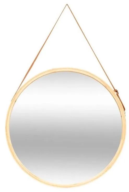 5five - Стенно огледало LOFT, Ø 50 см, бамбук