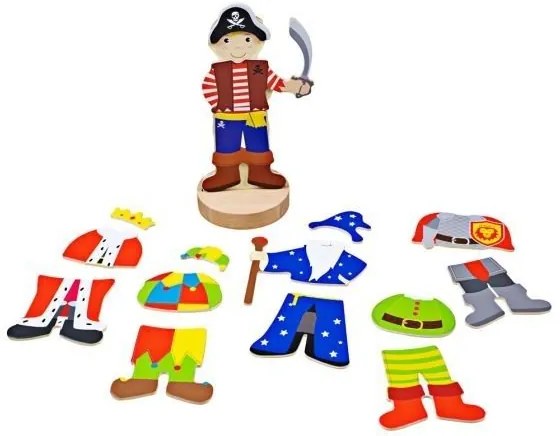 Bigjigs - Магнитна кукла за обличане - Мистичен