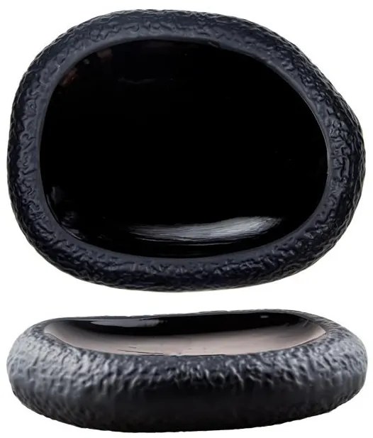 Horecano - Порцеланова чиния за презентация черна тип "Гнездо" ф23см-BLACK NEST- (F3002BY-9L)