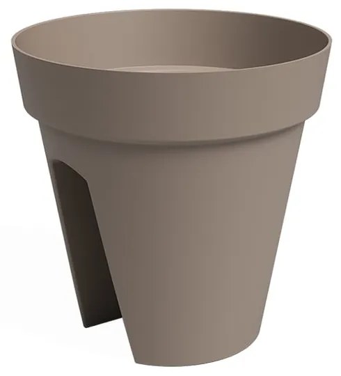 Сандък за цветя за парапети от рециклирана пластмаса ø 30 cm Capri – Artevasi