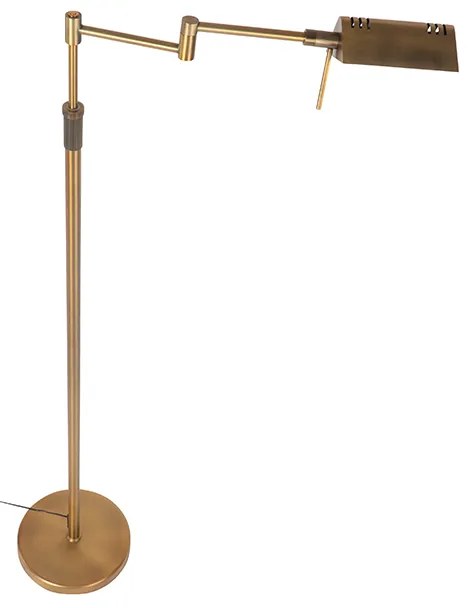 Дизайнерска подова лампа бронз с LED с сензорен димер - Notia