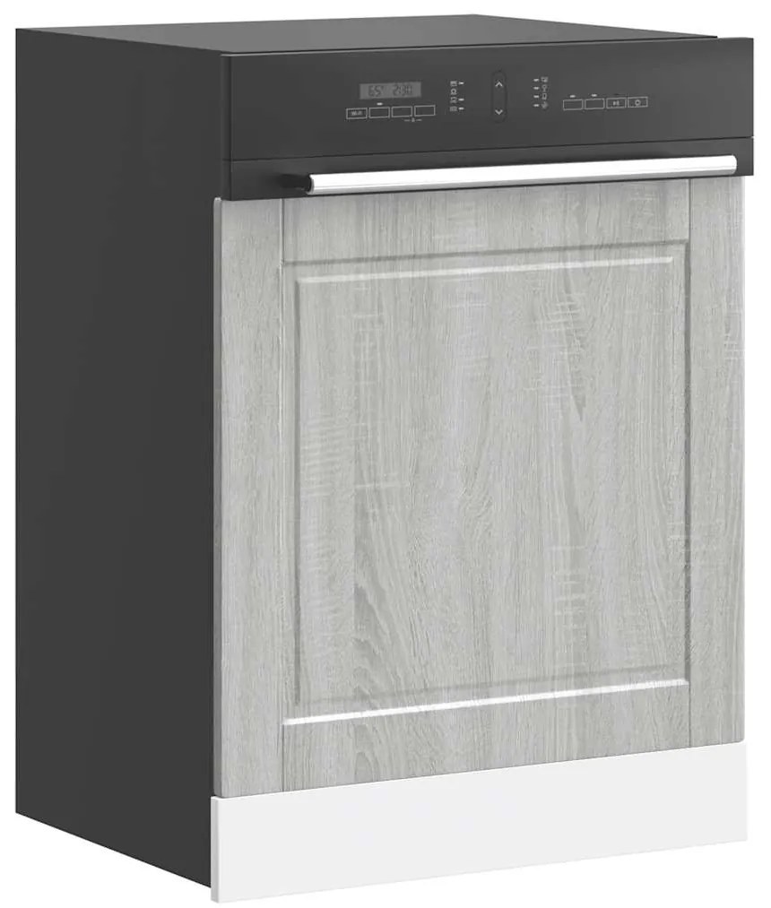 854143 vidaXL Панел за съдомиялна машина, Porto, сив сонома, инженерно дърво