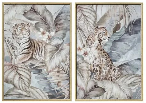 Картина DKD Home Decor Тропически (70 x 4 x 100 cm) (2 броя)