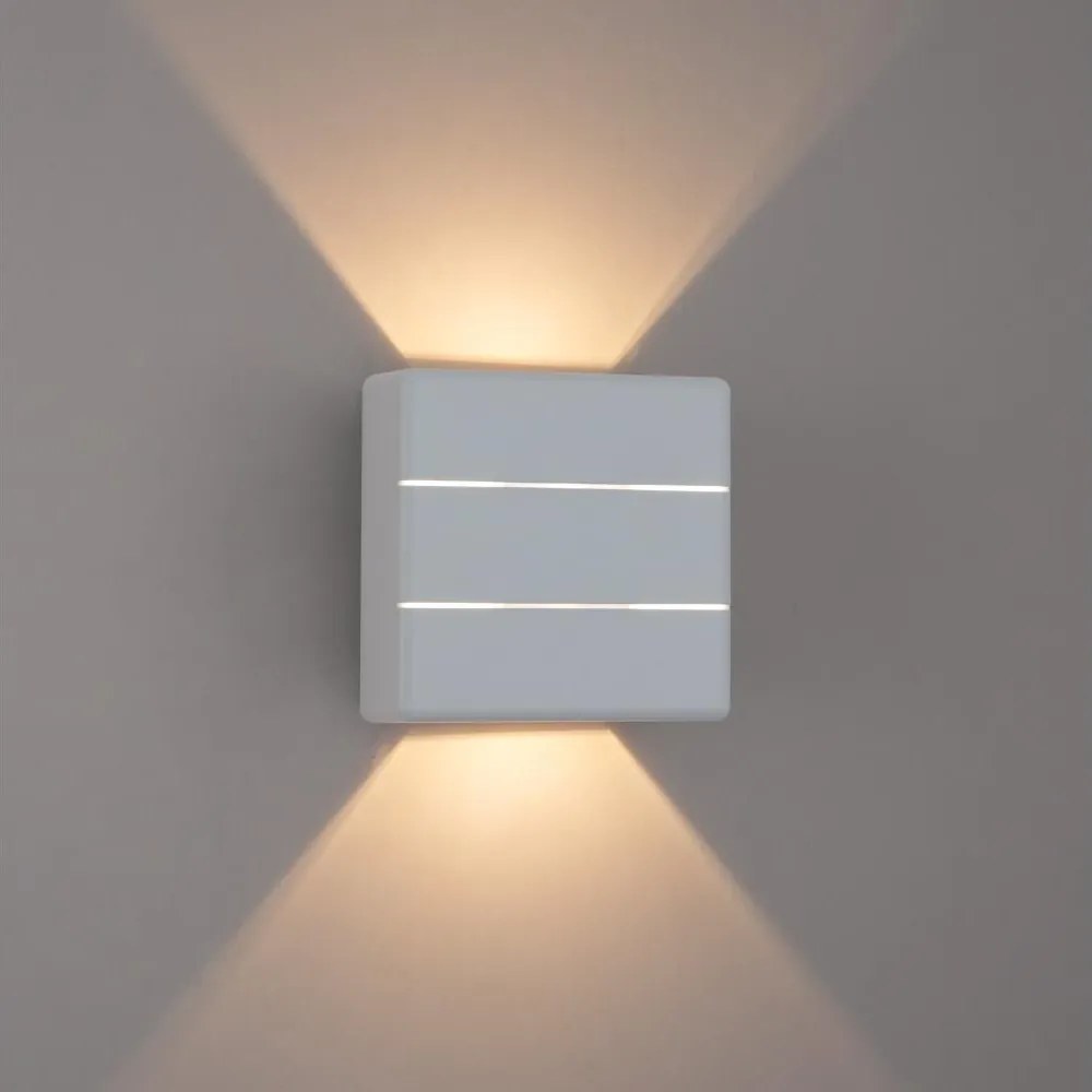 Brilagi - LED външно стенно осветително тяло DOUBLERAY LINE LED/6W/230V бяло IP54