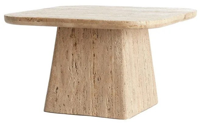 Бежова масичка за кафе с скаменен плот за маса 60x60 cm Kepami – Light &amp; Living