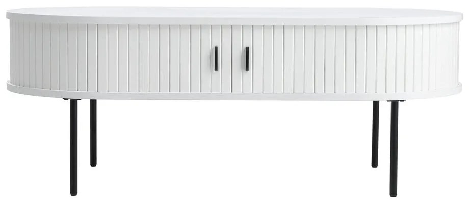 Бяла масичка за кафе от декор от дъб 60x120 cm Nola – Unique Furniture