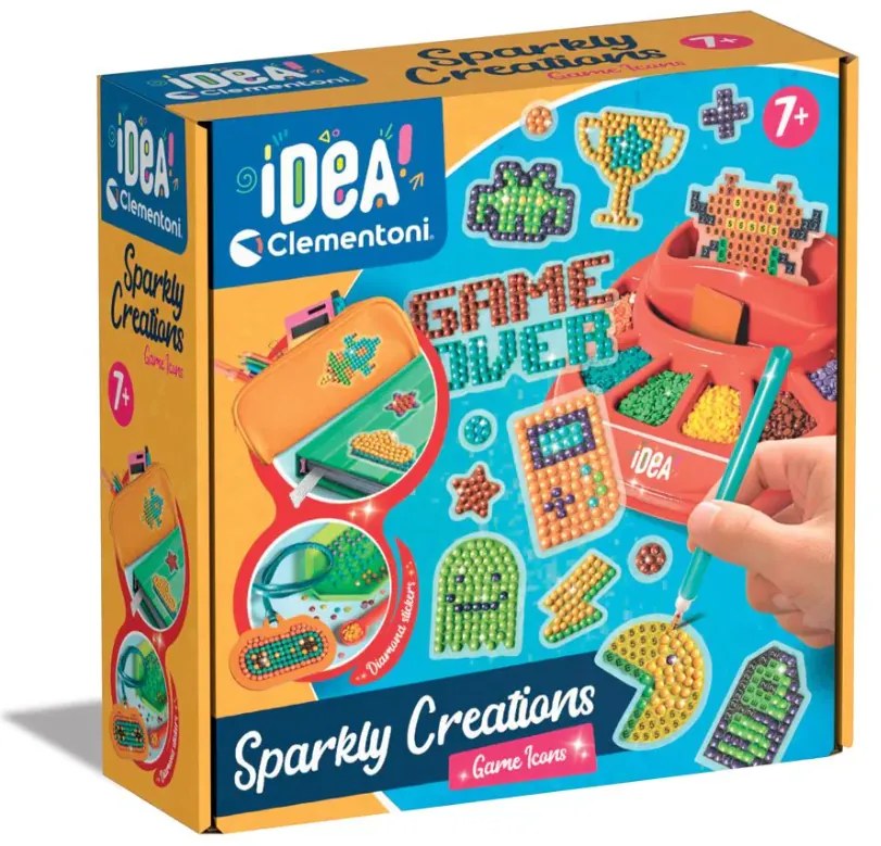 Clementoni - Диамантен Гоблен - Картина с Диамантена Мозайка Game Icons 18774