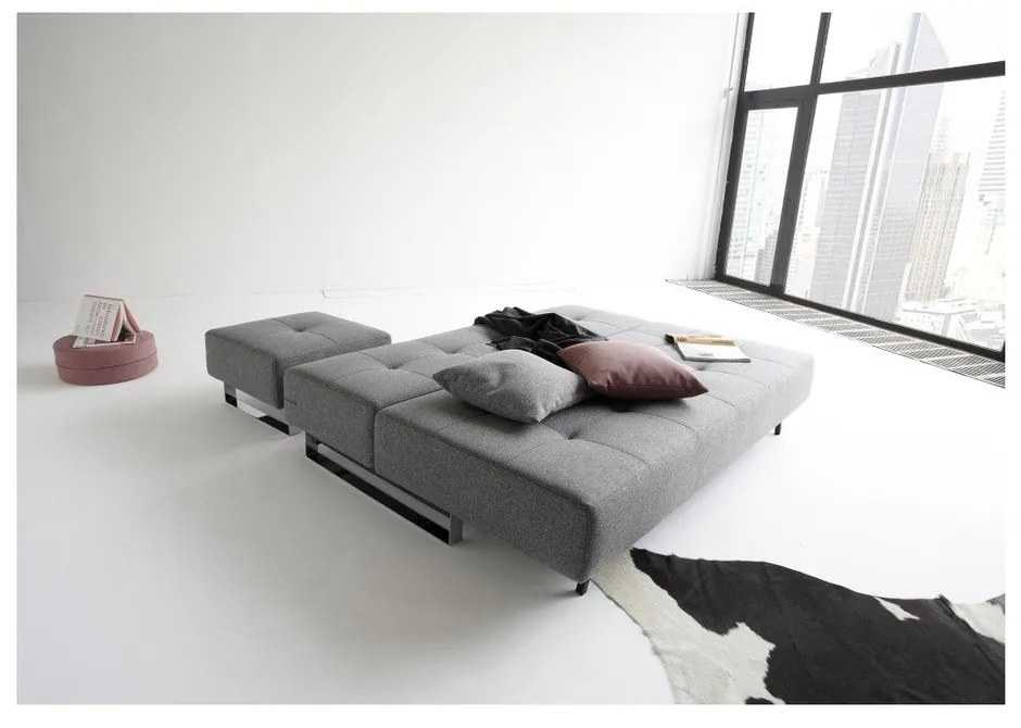 Сив разтегателен диван Twist Charcoal Supremax - Innovation