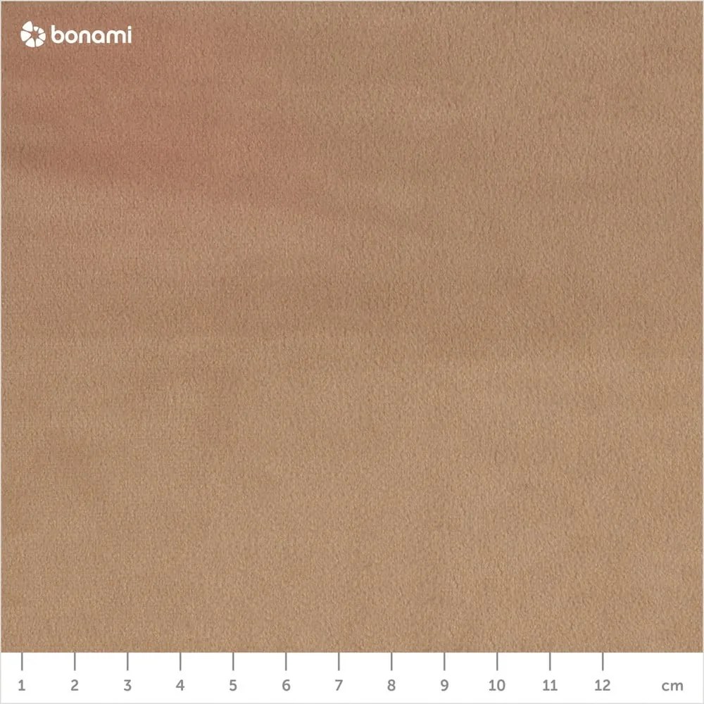 Светлокафяво двойно тапицирано легло с място за съхранение и включена подматрачна рамка 180x200 cm Kiana – Makamii