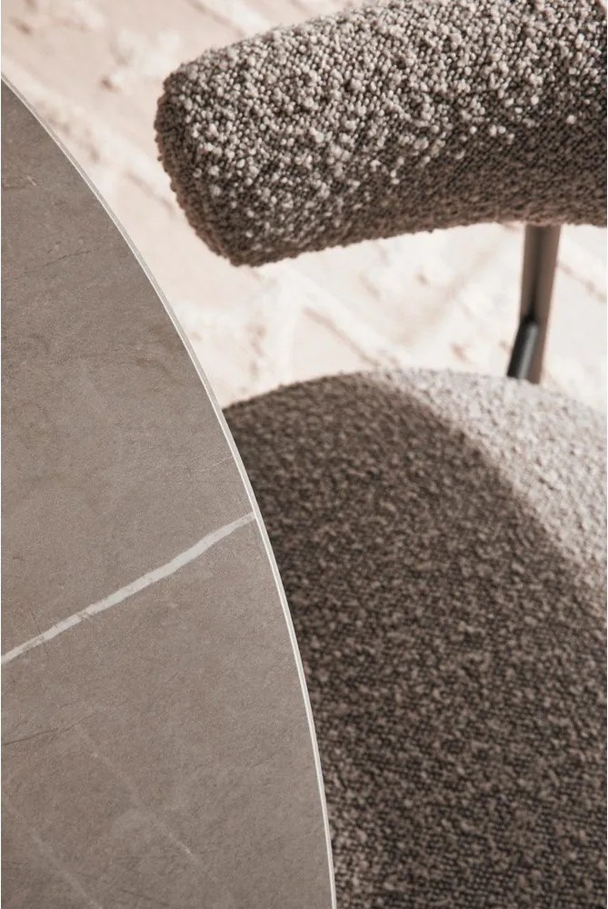 Кръгла трапезна маса с плот от имитация на мрамор ø 120 cm Bamira – Yes Everyday