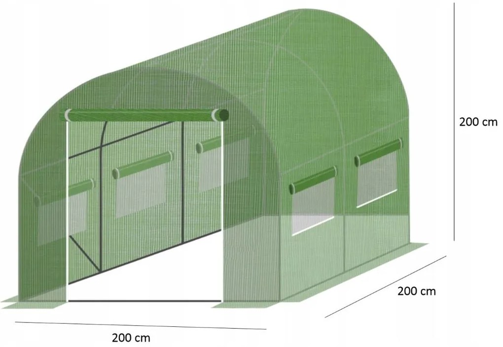 Оранжерия за градина 2x2м с UV защита STANDARD