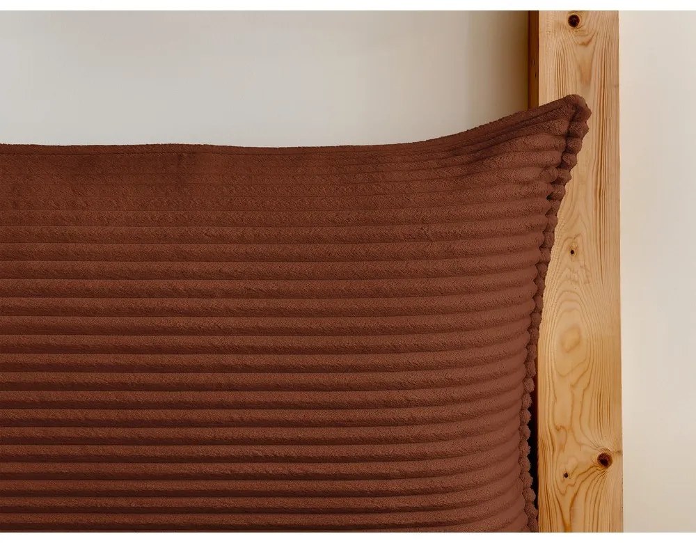 Двойно тапицирано легло с място за съхранение с включена подматрачна рамка в тухлен цвят 180x200 cm Jade – Bobochic Paris