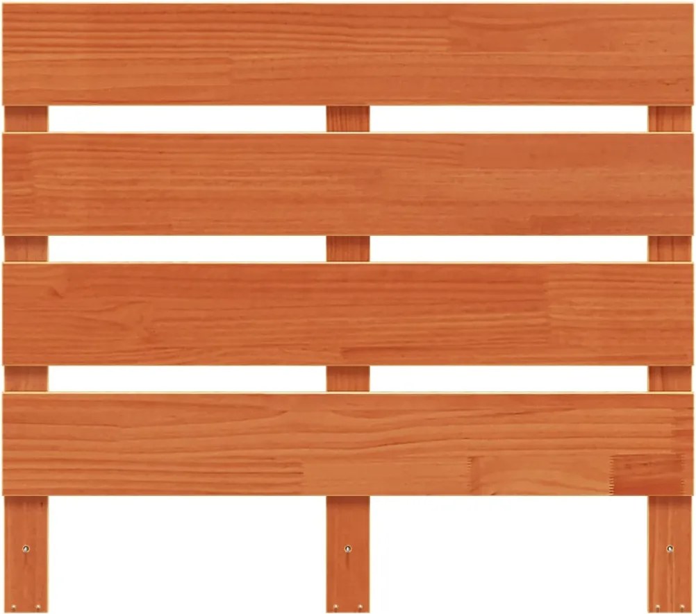 Горна табла за легло, восъчнокафява, 90 см, масивно дърво бор