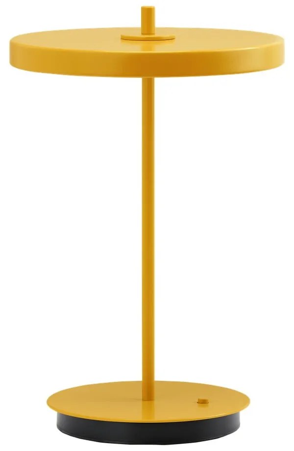 Жълта метална LED настолна лампа с метален абажур (височина 31 cm) Asteria Move – UMAGE