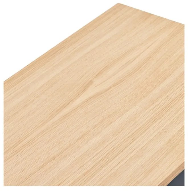 Антрацитно сив скрин с дъбов фурнир, ширина 180 см Yoko - Teulat