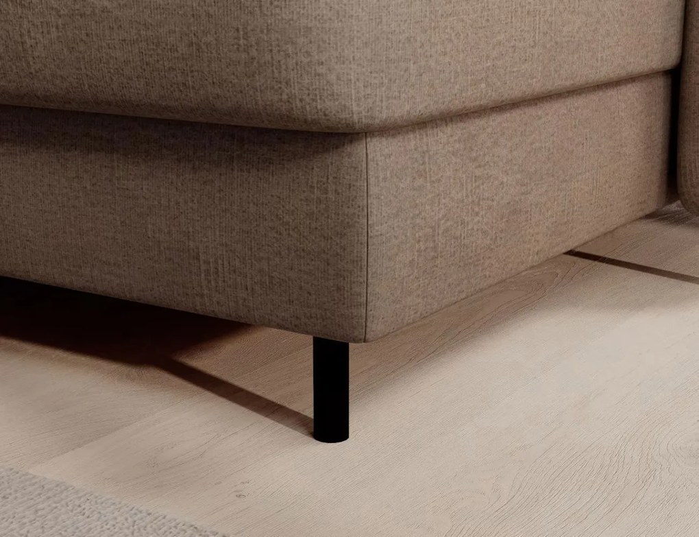 Ъглов диван Tobe-Кафяв-ляв