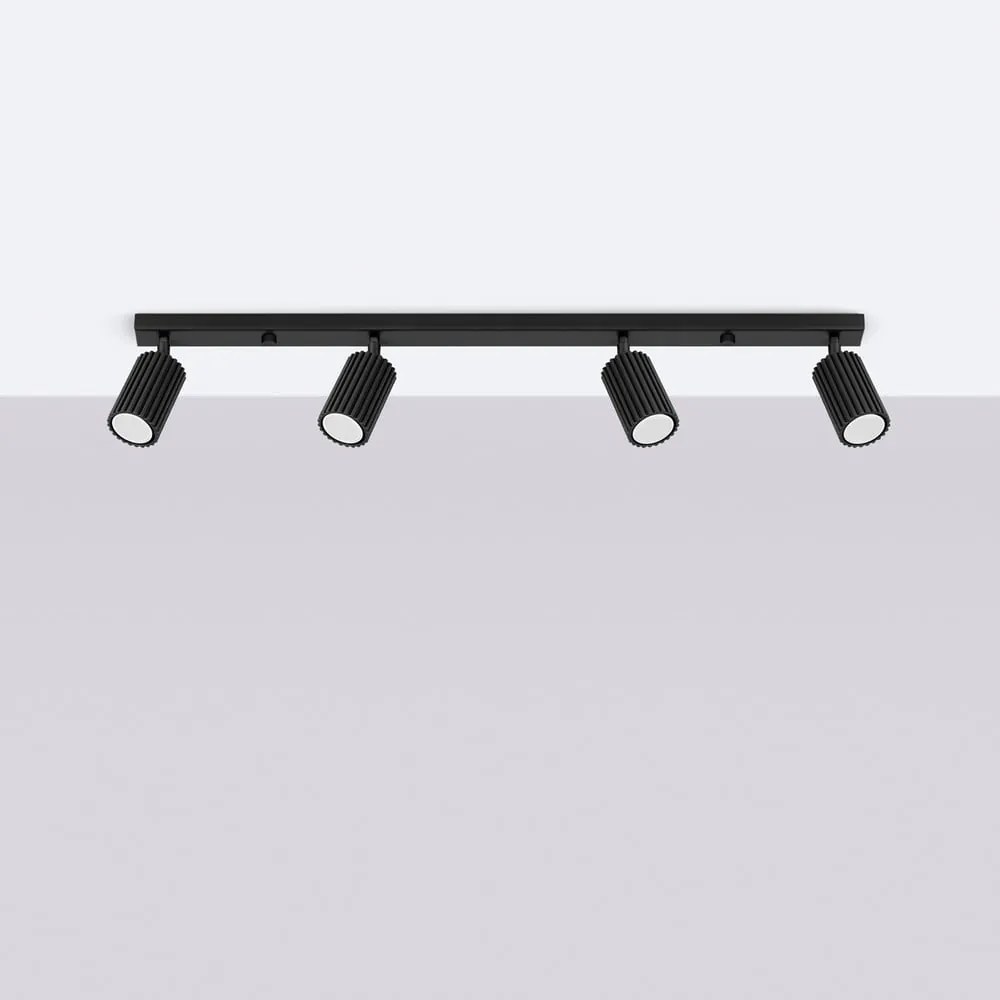 Черен прожектор 6,5x81 cm Gleam – Sollux