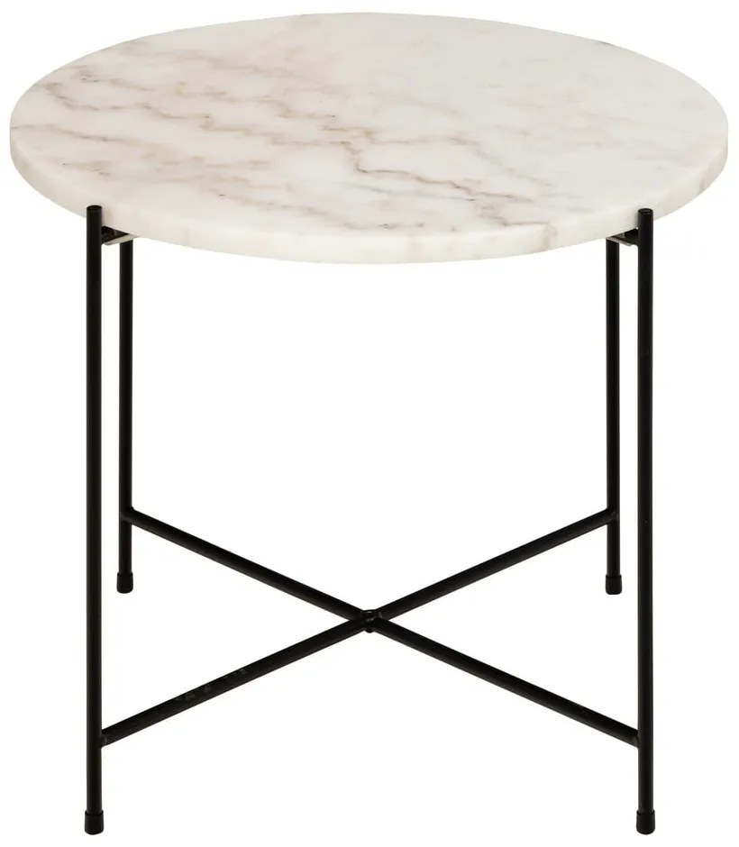 Кръгла странична масичка с мраморна плоча ø 52 cm Avila – Actona