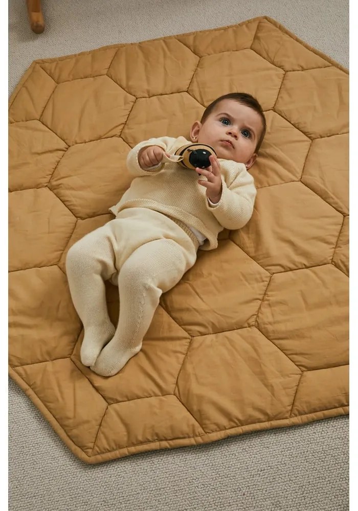 Жълто детско килимче за игра Honeycomb – Lorena Canals