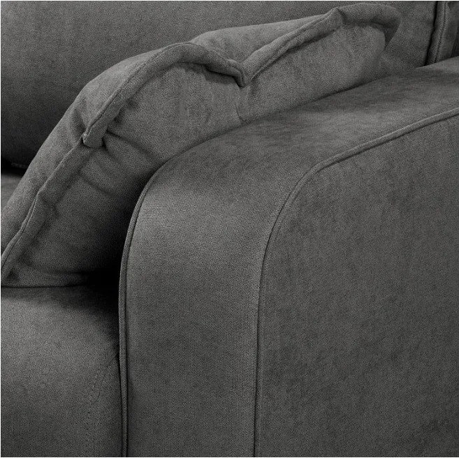 Тъмносив ъглов диван (ляв ъгъл) Beata - Ropez