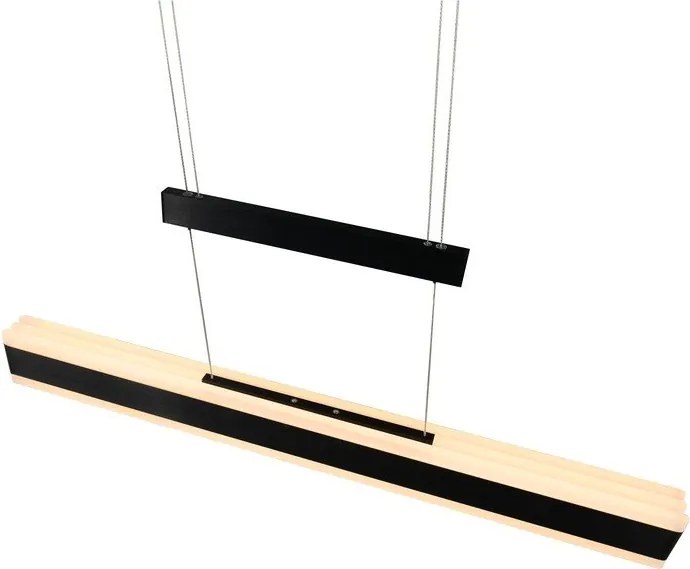 Матово черно LED висящо осветително тяло с метален абажур Arcola – Trio