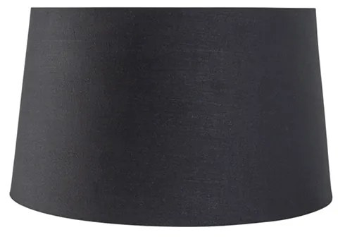 Абажур от памук черен 35/30/20 със златен интериор