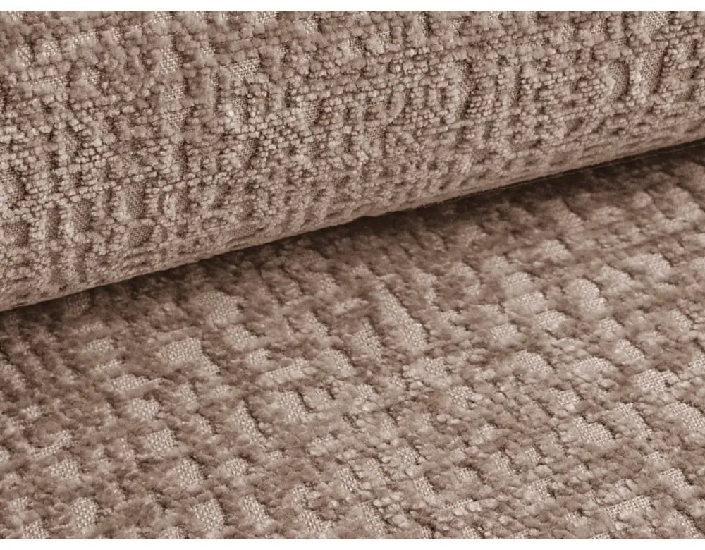 Светлокафяв разтегателен ъглов диван с място за съхранение Kalena – Makamii