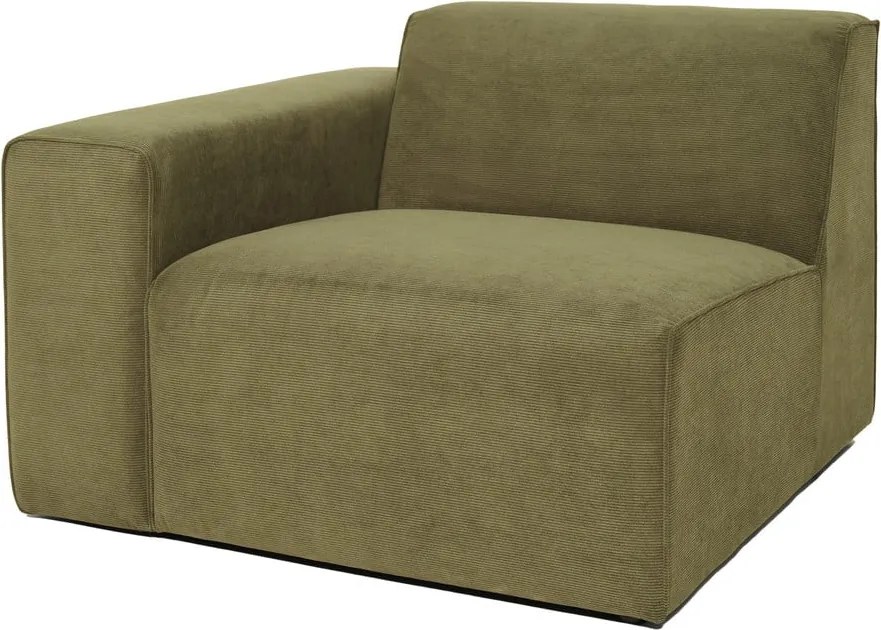 Модул за диван от зелен велур (ляв ъгъл) Sting - Scandic