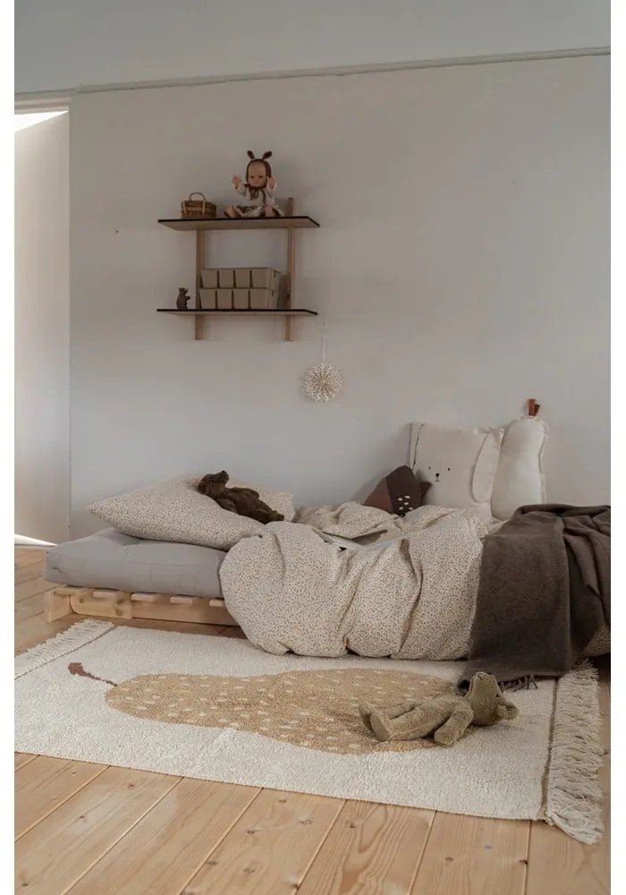 Сиво-бежово разтегаемо ленено кресло Roots – Karup Design