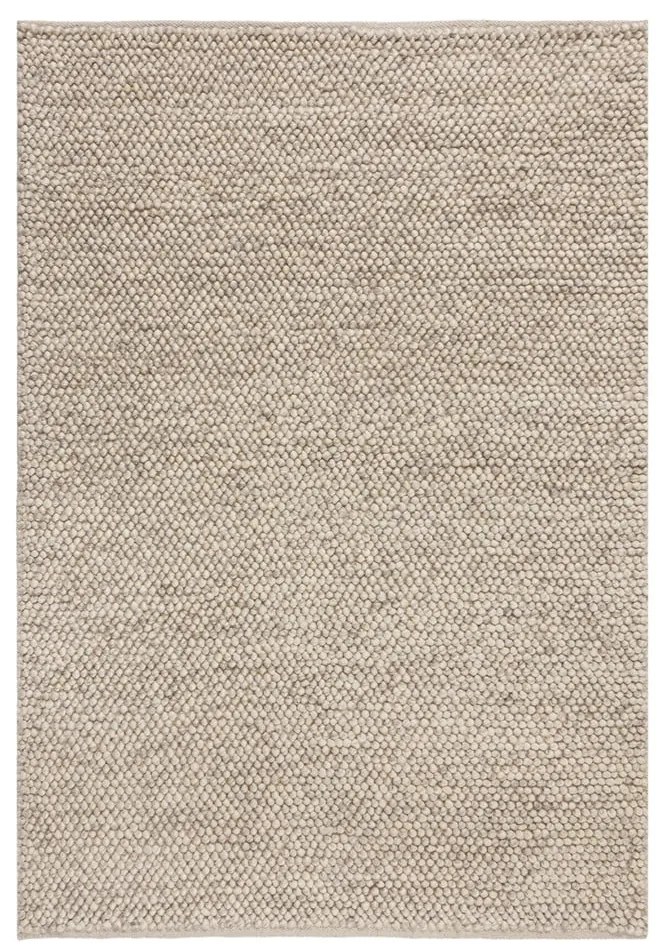 Светлосив ръчно изработен килим със смес от вълна 80x150 cm Minerals – Flair Rugs