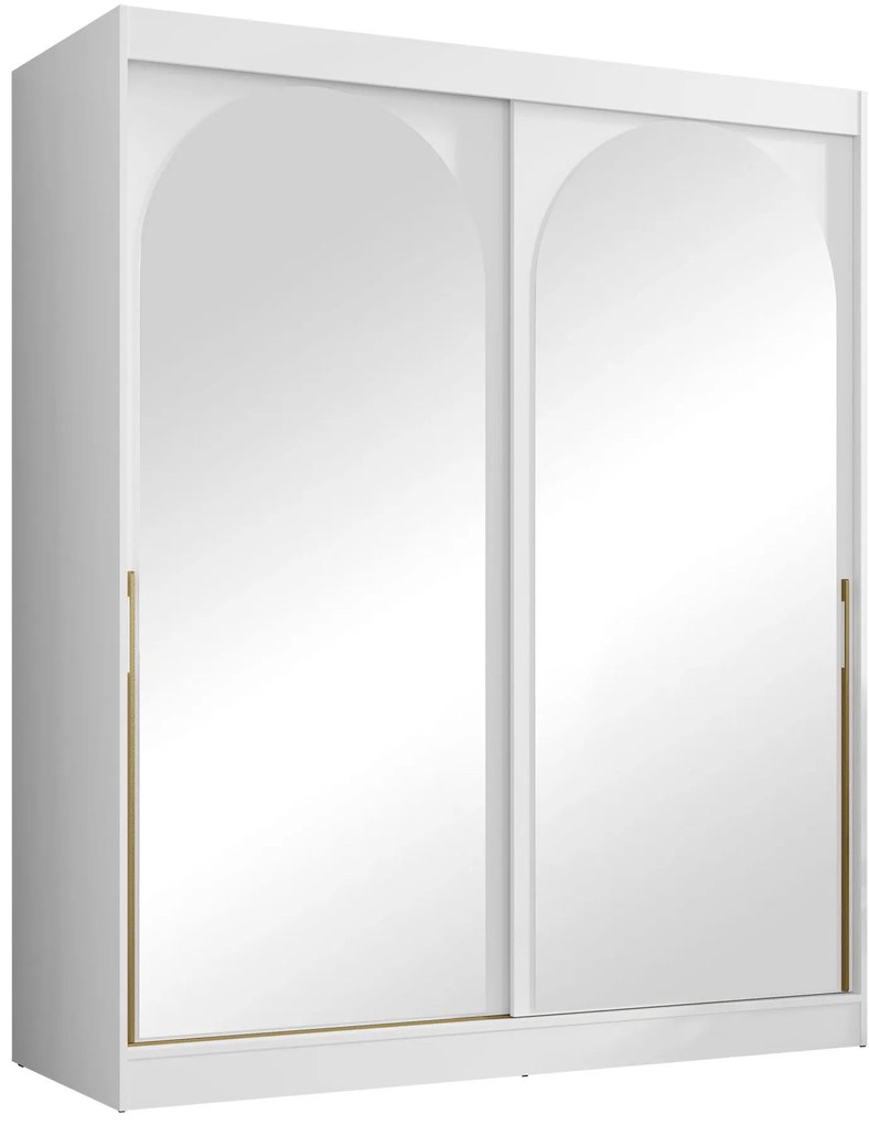 Гардероб Модин плъзгащ-бял-дължина: 180 см