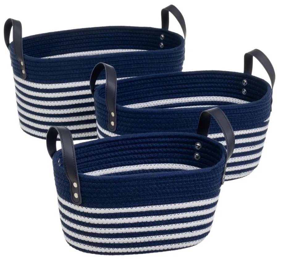 Текстилни кошници в комплект от 3 бр. 38x22x20 cm – Casa Selección
