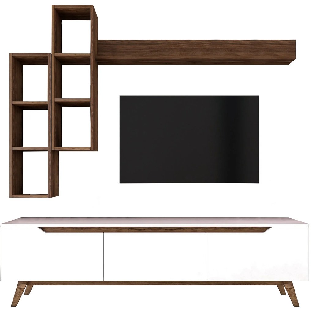 ТВ шкаф M16, цвят Бял Орех